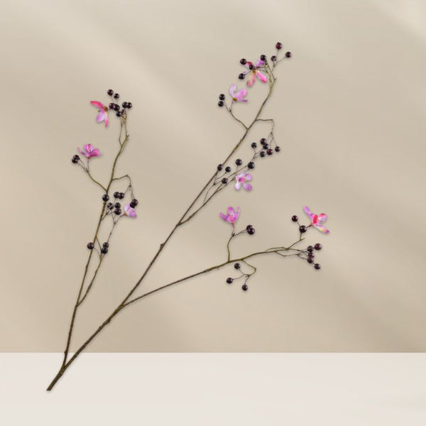 Handgemaakte bessentak in paars en roze tinten van Sillka, 92 cm hoog, verkrijgbaar bij Bloomfever.
