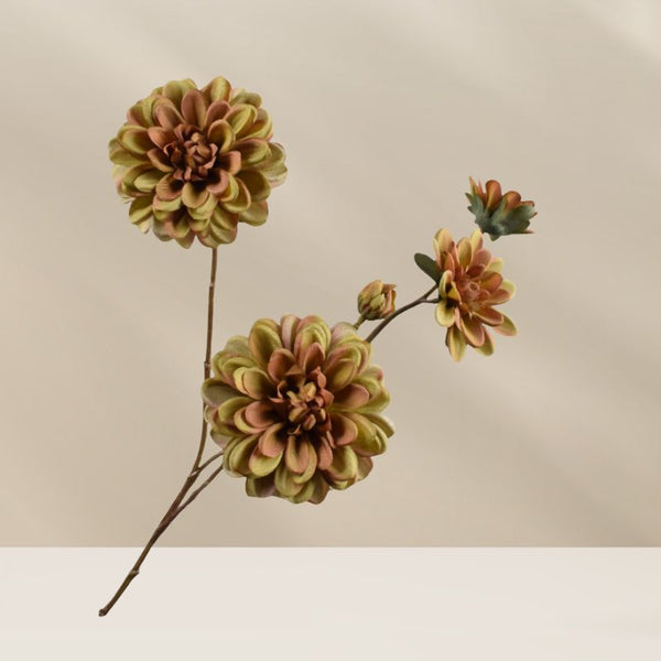 Groene dahlia kunstbloem afmeting 70 cm van het merk Silk-ka verkrijgbaar bij BloomFever als losse steel
