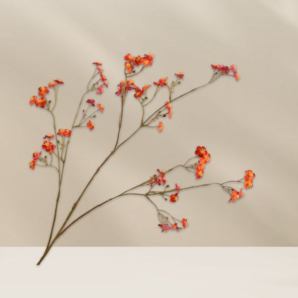 Zijden vergeetmeniet rood oranje tak van Silk-ka, realistische kunstbloem verkrijgbaar bij BloomFever.